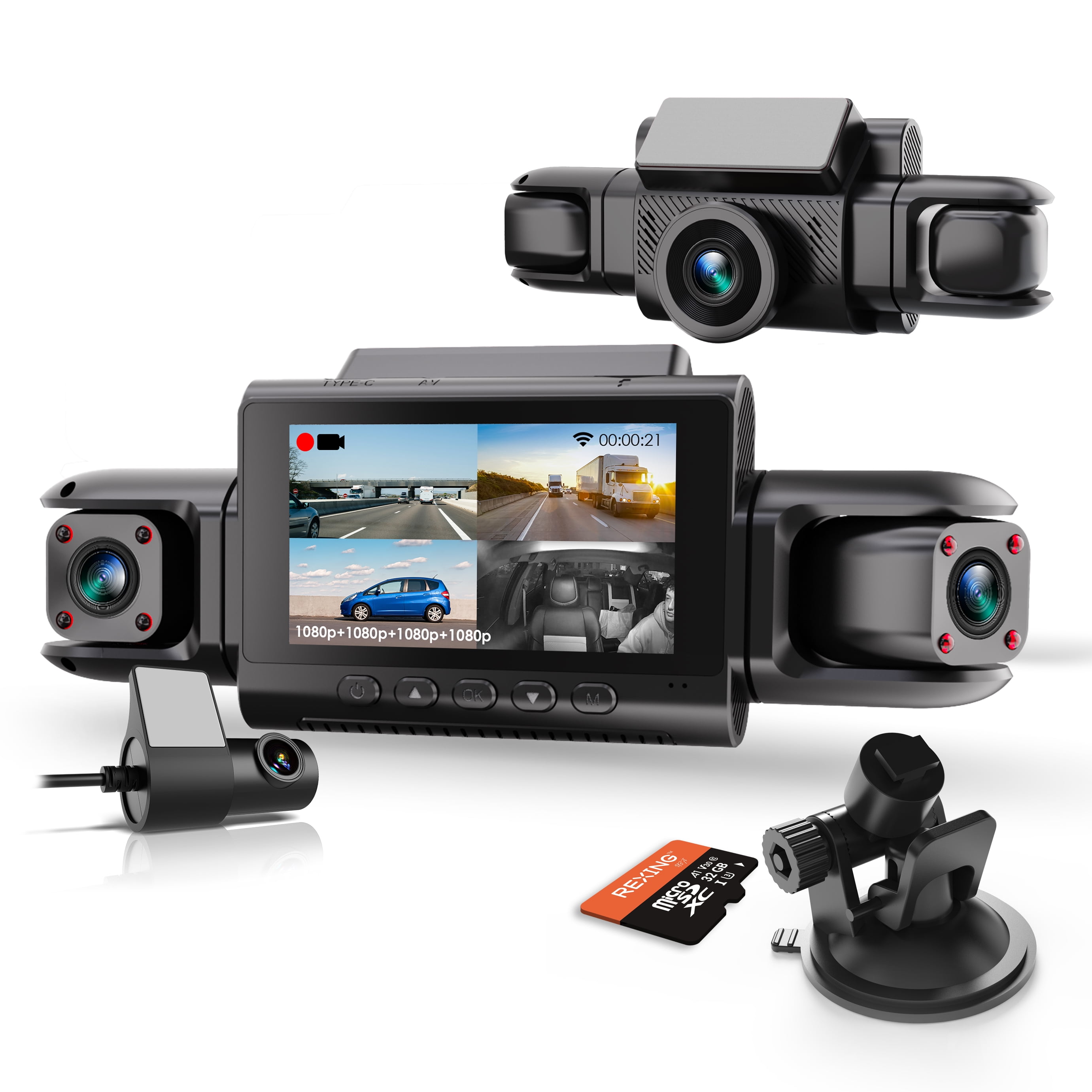 Vantrue Element 360 (E360) 360° Panoramic Dash Cam, 5GHz WiFi
