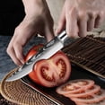 thumbnail image 3 of TVQUYET 6-Piece Steak Knives Set Wood Handle Non Serrated,4.5" Damascus Laser Stainless Steel Steak Cutting Knife for Kitchen and Restaurant Gift Men, 3 of 7