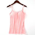 thumbnail image 2 of Womens Camisole Tops With Built In Bra V Neck Vest Padded Slim Tank Tops Soft, 2 of 5