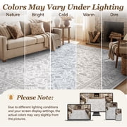 SIXHOME 5x7 Area Rugs for Living Room Washable Rugs Carpet Vintage Traditional Rugs for Bedroom Dinning Room Office Soft Non Slip Large Area Rug Retro Home Decor Light Gray