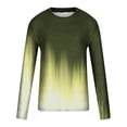 thumbnail image 4 of RYRJJ Mens Long Sleeve T-Shirts Casual Gradient Color Loose Pullover Graphic Tee Shirts Spring Fall Fashion Athletic Sweatshirts(Army Green,XL), 4 of 5