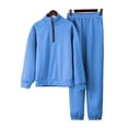 thumbnail image 3 of Innerwin Tracksuit Set Long Sleeve Womens Lounge Sets Exercise Solid Warm Two Piece Outfit Blue M, 3 of 6