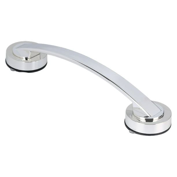 Yuarrent Barra de agarre para baño fácil de instalar, mango de succión, reposabrazos con ventosa potente, duradero y confiable Juegos de accesorios de baño Plata