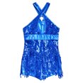 thumbnail image 3 of Alvivi Girls Sparkle Latin Dance Fringe Dress Kids Ballet Jazz Chacha Tango Rumba Dancewear Blue 12, 3 of 7