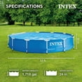 thumbnail image 3 of INTEX Round Metal Frame Above Ground Swimming Pool, Blue, 3 of 10