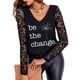 thumbnail image 2 of Camisetas divertidas para mujer, camisetas con hombros descubiertos, camisetas de manga larga de Color sólido, camisas holgadas, blusas, camisetas Pompotops gfhjh22592, 2 of 7