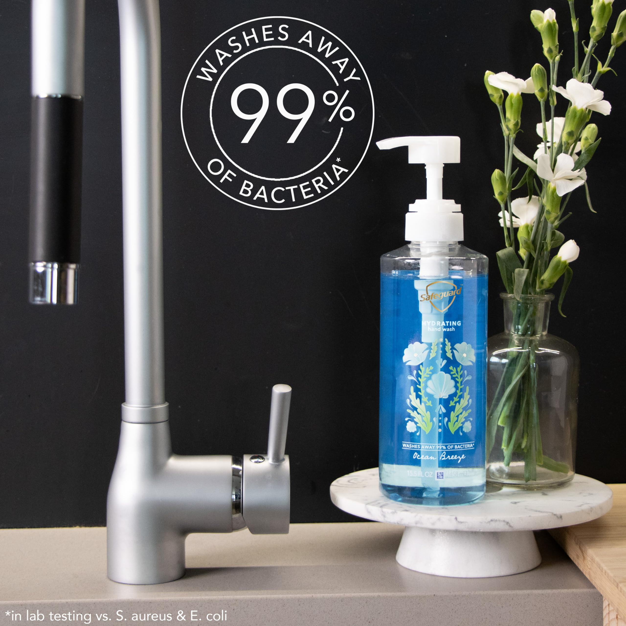 Safeguard Hydrating Liquid Hand Soap, Ocean Breeze Scent, Made