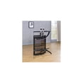 thumbnail image 2 of Modern Home Bar ' 2-Shelf Acrylic & Tempered Glass ' Black Metal Frame, 2 of 6
