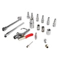 thumbnail image 3 of Kit de accesorios para pistola de aire comprimido de 17 piezas, acoplador de 1/4 NPT, mandril de pie doble, medidor de neumáticos, compresor, kit de inflado, 3 of 15