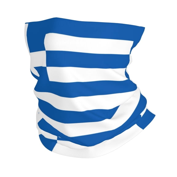 Flag Of Greece Face Mask Bandanas Neck Gaiter Headwear Magic Scarf Headband For Dust Sun Wind
