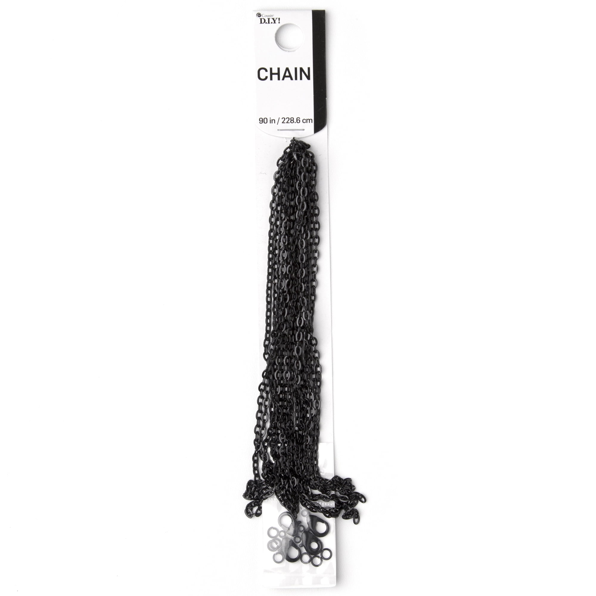 DIY 90" Small Black Chain, 1 Each