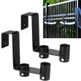 thumbnail image 2 of 2 Pcs Pool Fence Hooks, Pool Tool Organizer, for Hanging Pool Cleaning Accessory, Pool Pole,Brush, Leaf Skimmer Net (Black,Excluding screws), 2 of 5