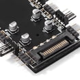 thumbnail image 2 of Likrtyny Ventilador ARGB 5 V/3 Pines PWM HUB Divisor 1 A 8 Puertos para Placa Base PC (SATA), 2 of 9
