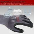 thumbnail image 4 of findmall 6 Pairs XL Work Gloves MicroFoam Nitrile Coated Knit Nylon Gloves, 4 of 6