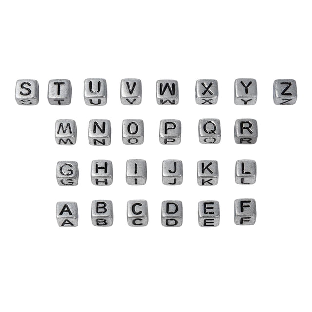 Cuentas del alfabeto de letras Gloria 6 mm
