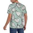 thumbnail image 6 of Easygdp Hand Drawn Chickens Men's Muscle T-Shirt Men's Baseball Short Sleeves, for Gym Workout Athletic with Button - X-Large, 6 of 9