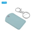 thumbnail image 3 of Unique Bargains Leather Key Fob, 4 Pack PU Leather Key Fob with Key Rings for ID Key Cards, Sky Blue, 3 of 6