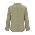 thumbnail image 6 of Yigetop Womens Blazer Women's Autumn and Winter Long Sleeved Button Solid Color Cardigan Small Suit Jacket Casual Blazer for Women Army Green L, 6 of 6