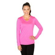 RBX Active Women's Long Sleeve Space Dye V-Neck Running Tee Shirt