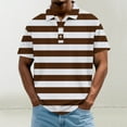thumbnail image 2 of Khunlpohl Mens Big and Tall Shirts Striped Short Sleeve Baggy Tee Collared Casual Summer Streetwear Tshirts, 2 of 5