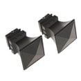thumbnail image 1 of Langgg 2Pcs Curtain Rod Ends Drapery Pole Head for Dia. 28mm Rod Square Tower#Black, 1 of 9