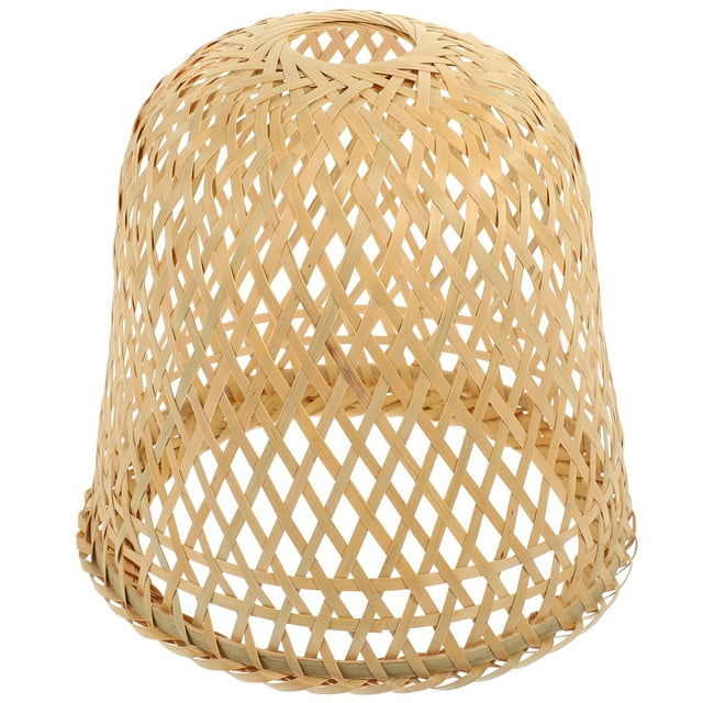 BRIGHTFUFU Pantalla de lámpara de bambú, pantalla Vintage para lámpara de pie, lámpara de mesa, lámpara colgante