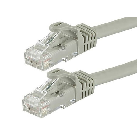 10ft Cat5e Network Patch Cable (Monoprice Flexboot Cat6 Ethernet Patch Cable - Network Internet Cord - RJ45, Stranded, 550Mhz, UTP, Pure Bare Copper Wire, 24AWG, 10ft,)