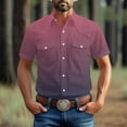 thumbnail image 2 of Aursykel Men's Big and Tall Shirts Summer Tee for Men Casual Stylish Button down Shirt with Two Pockets Comfort Tees, 2 of 7