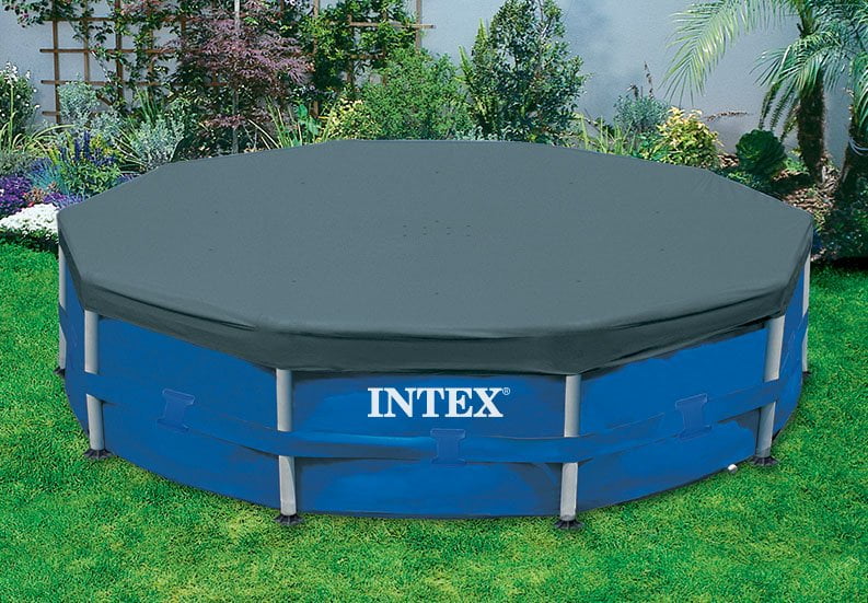Intex 15' Round Frame Above Ground Pool Debris Cover with Drain Holes