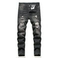 thumbnail image 2 of RUTAYY Children Boys Distressed Jeans High Street Long Denim Pants with Pocket Comfortable Stretch Chic Elegant Trousers, 2 of 9