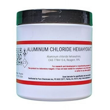 Aluminum chloride hexahydrate, Reagent, 99%, 100 grams