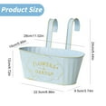 thumbnail image 3 of Metal Hanging Flower Pots for Railing Fence, Metal Iron Bucket Fence Hanging Planters for Outdoor Plants, for Railing Balcony Garden Yard Hanging Flower Pots Daily Deals, 3 of 9