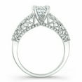 thumbnail image 2 of 1.20 Cts Brilliant Round Moissanite Ring / Engagement Ring / Promise Ring / Unique Wedding Ring / 18K White Gold Plated Rings / Anniversary Ring, 2 of 4