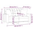 thumbnail image 4 of vidaXL Sofa Loveseat Couch Sofa Settee with Throw Pillows Black Faux Leather, 4 of 19