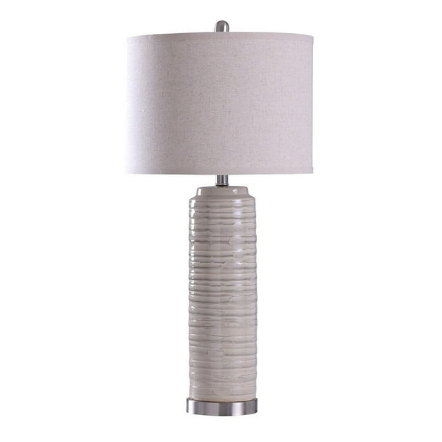 Collective Design L316848 Anastasia Traditional 3 Way Table Desk Light Lamp, Ceramic