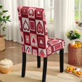 thumbnail image 6 of TSOVTHRID Red Heart Plaid Print 5 PCS Tablecloth and Chair Covers Set, Rectangle Table Cover with Stretchable Chair Seat Slipcovers for Home Kitchen, Banquet, Party Valentine's Day Decor, 6 of 7