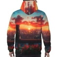 thumbnail image 7 of Goofa Cat Watching City Sunset for Men's Hooded Sweatshirt - Lightweight Pullover Hoodie with Kangaroo Pocket, Perfect for Everyday Wear-Medium, 7 of 7