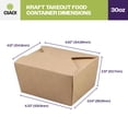 thumbnail image 4 of CIAO! Kraft Take Out Microwavable Food Containers, 30 oz No.1 (450/case), 4 of 9