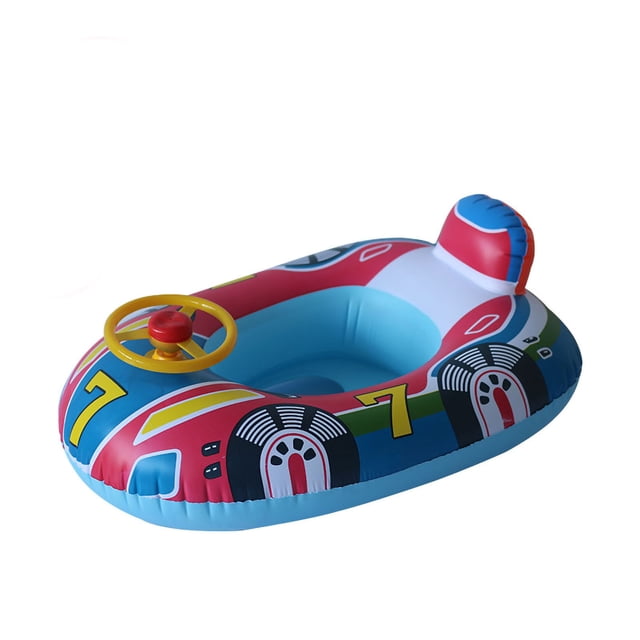 Anillo de natación inflable NikouMX barco para niños diseño aerodinámico