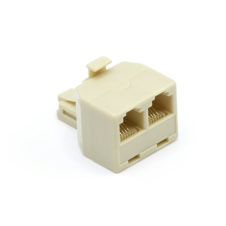 4 Wire Phone Jack (THE CIMPLE CO Duplex Jack Phone Wall Adapter by Wall Jack Phone RJ11 Adapter | 4 Conductor Connector –)