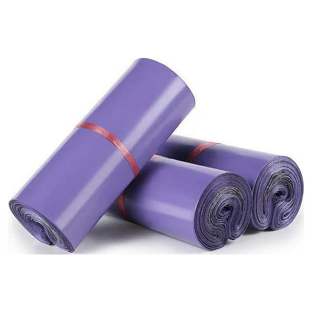 Yuarrent Bolsa de almacenamiento de 100 piezas, PE autoadhesivo, impermeable, paquete de mensajería factorial de negocios, organizador de Almacenamiento y organización del hogar Púrpura