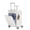 White, variant on TBAU Ride-On Suitcase for Kids with Seat, Front Opening Carry-On Luggage, 360° Lockable Spinner and TSA Lock, Black