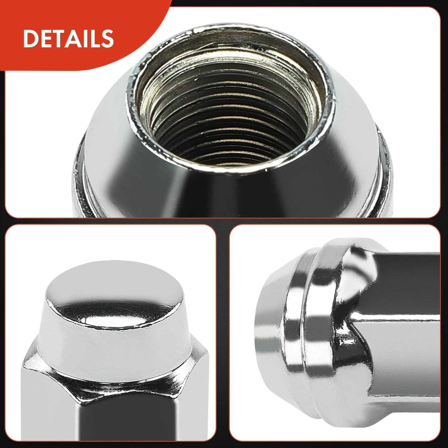 A-Premium 1/2-20 Inch Wheel Lug Nuts Compatible with Ford Explorer Flex Taurus Ranger Dodge Challenger Charger Mazda Lincoln Front and Rear 20-PC Set