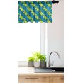 thumbnail image 3 of Lemon Window Valance, Geometric Citrus Motifs on Twigs Zigzags Background Repetition, Curtain Valance for Kitchen Bedroom Decor with Rod Pocket, 54" X 12", Yellow Sea Blue, by Ambesonne, 3 of 3