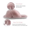 thumbnail image 4 of NineCiFun Women's Fuzzy Slippers Slip on Cross Band Slippers Memory Foam House Slippers Open Toe Sandals for Outdoor Indoor，Pink，Size 7-8US, 4 of 9