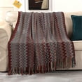 thumbnail image 2 of Tribal Throw Blanket Large Size Plaid Sofa Throw Colorful,130*230cm（740g）, 2 of 5