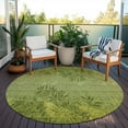 thumbnail image 6 of Addison Rugs Chantille Indoor/Outdoor Transitional Floral Olive Washable Round Rug, 8' x 8', 6 of 6