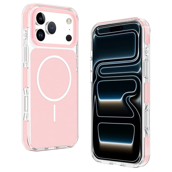 Magnetic Case For iPhone 11, [Compatible with MagSafe] Shockproof Military Grade Drop Protection Phone Cover, Slim Thin Matte Back, Anti-Scratch Non-Slip Rugged Protective Case,Pink