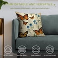 thumbnail image 4 of Pioneer Flower And Butterfly Pillow Covers,Pioneer Flower And Butterfly Throw Pillow Covers 18"×18" ,Living Room Sofa Couch Pillow Covers,Decorative Pillow Covers, 4 of 7