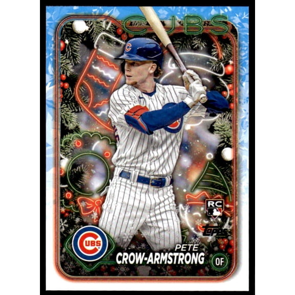 2024 Topps Holiday #H136 Pete Crow-Armstrong RC Rookie Chicago Cubs MLB Baseball Base Trading Card